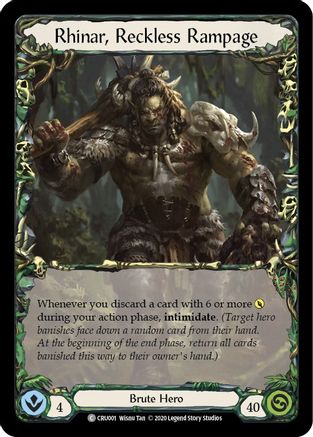 Rhinar, Reckless Rampage (1st Edition Normal) [Crucible of War]