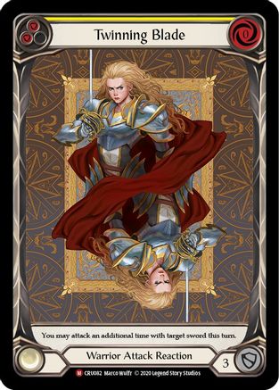 Twinning Blade (Extended Art) (1st Edition Rainbow Foil) [Crucible of War]
