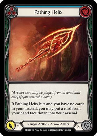 Pathing Helix (Blue) (1st Edition Rainbow Foil) [Crucible of War]