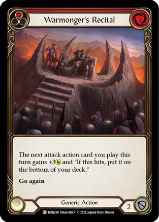 Warmonger's Recital (Red) (Unlimited Edition Normal) [Monarch]