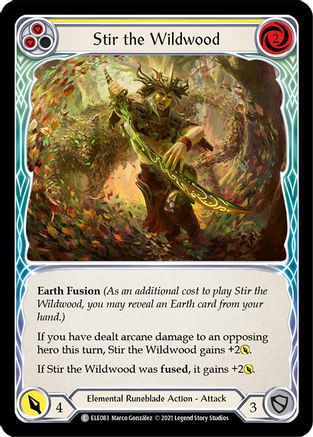 Stir the Wildwood (Yellow) (Unlimited Edition Rainbow Foil) [Tales of Aria]