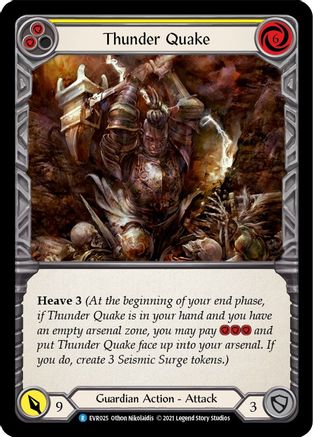 Thunder Quake (Yellow) (1st Edition Rainbow Foil) [Everfest]