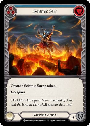 Seismic Stir (Blue) (1st Edition Rainbow Foil) [Everfest]