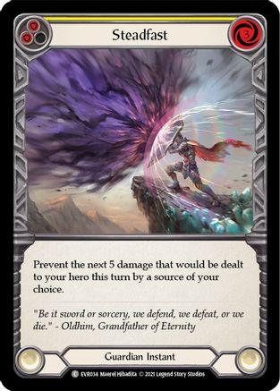 Steadfast (Yellow) (1st Edition Rainbow Foil) [Everfest]