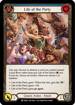 Life of the Party (Blue) (1st Edition Rainbow Foil) [Everfest]