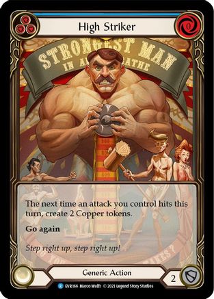 High Striker (Blue) (Extended Art) (1st Edition Rainbow Foil) [Everfest]