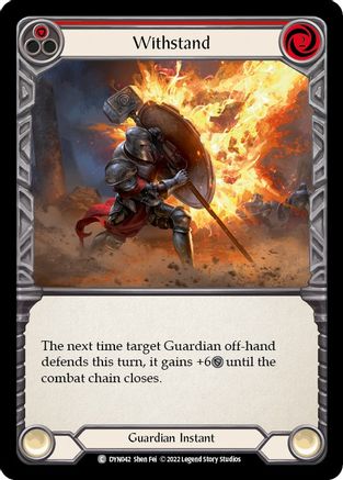 Withstand (Red) (Rainbow Foil) [Dynasty]