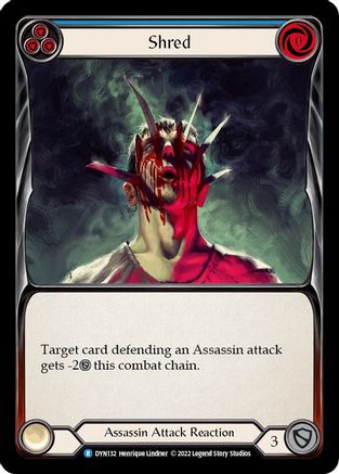 Shred (Blue) (Rainbow Foil) [Dynasty]