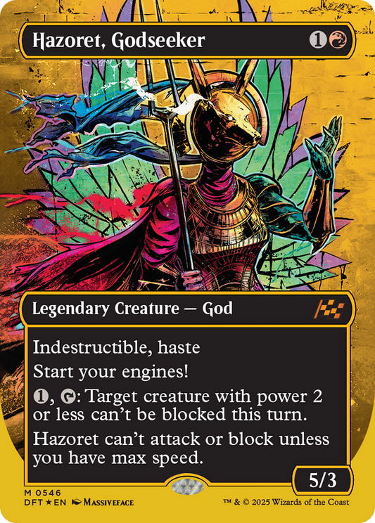 Hazoret, Godseeker (Borderless) (First-Place Foil) (Foil) [Aetherdrift]