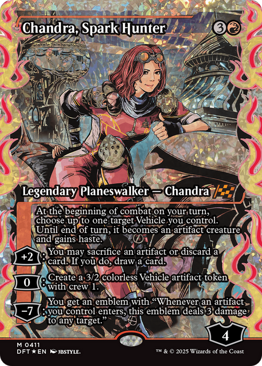 Chandra, Spark Hunter (Showcase) (Fracture Foil) (Foil) [Aetherdrift]
